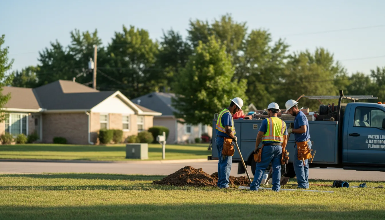 Residential water line and bathroom plumbing service in Alden, MN